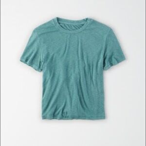 Crew neck t-shirt, green, large